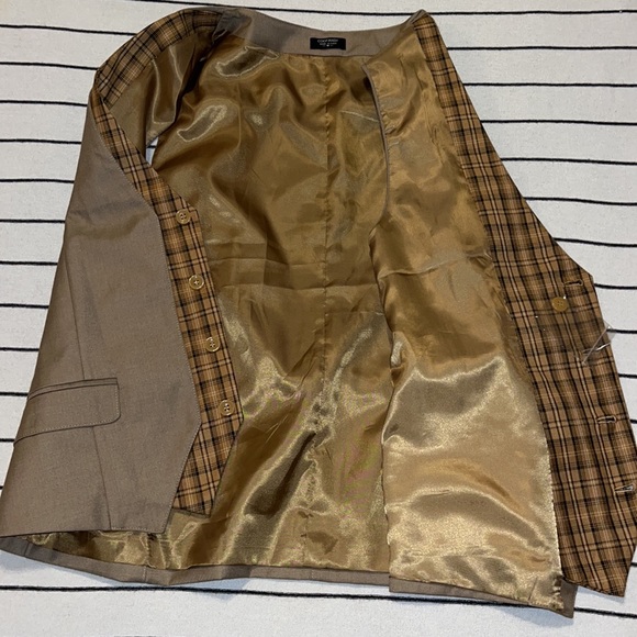 Coofandy Layered Plaid Dress Suit Vest Mens Size Medium Womens large - Picture 6 of 12